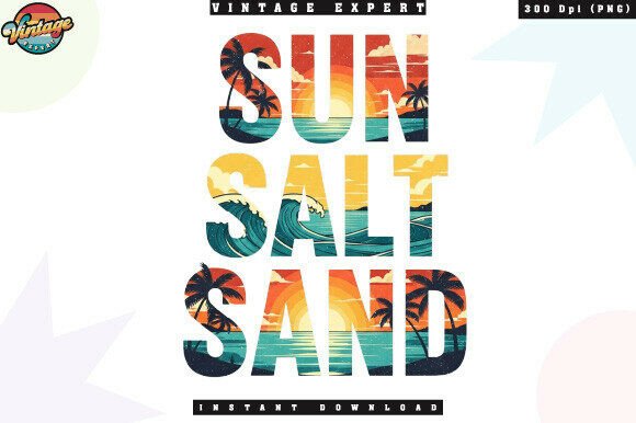 Download Retro Sun Salt Sand Summer Beach PNG - Summer beach png Collection
