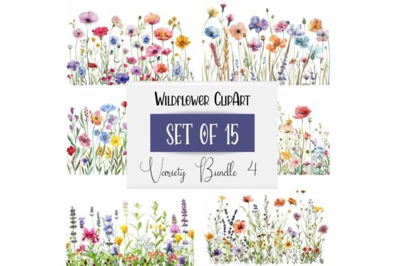 Download Watercolor Meadow Wildflower Clipart - Wildflower Collection