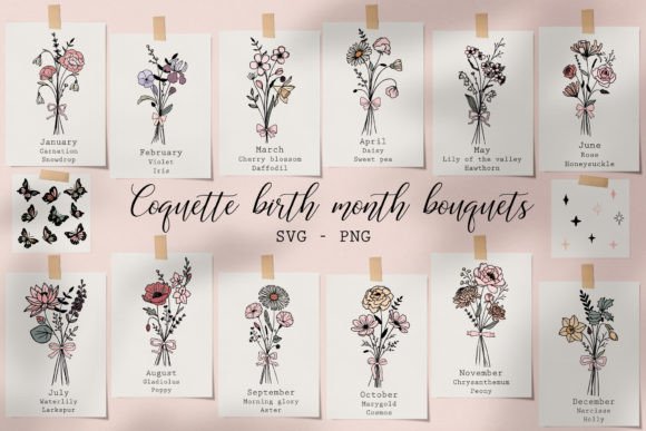 Download Birth Flower Bouquet Svg Wildflower Svg - Wildflower Collection