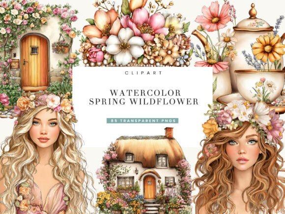 Download Watercolor Spring Wildflower Clipart - Wildflower Collection