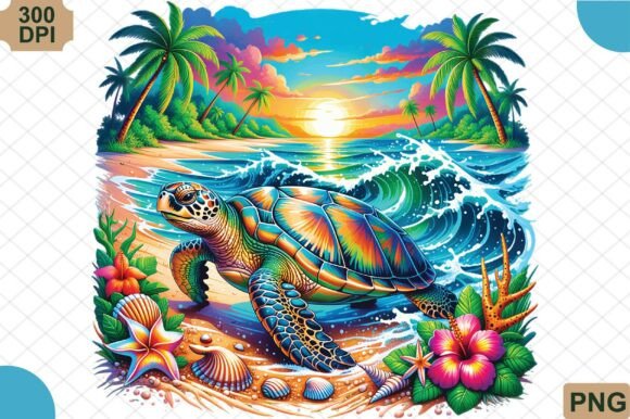 Download Sea Turtle Summer Beach PNG - Summer beach png Collection