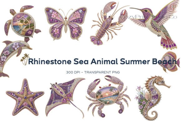 Download Rhinestone Sea Animal Summer Beach PNG - Summer beach png Collection