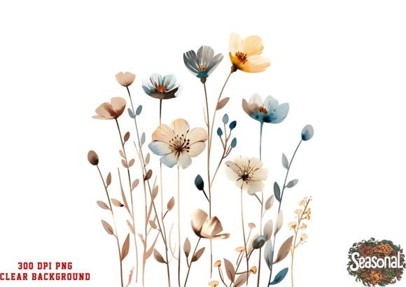 Download Botanical Wildflower Elements - Wildflower Collection