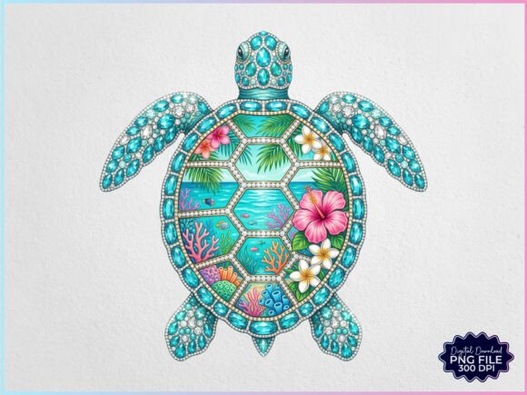 Download Rhinestone Sea Turtle Summer Beach PNG - Summer beach png Collection