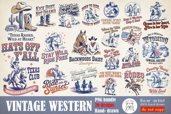 Download Western Life, Cowboy, Cowgirl PNG Bundle - Western life Collection
