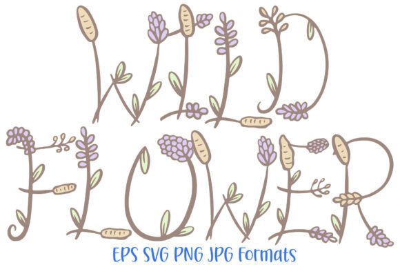 Download Wildflower PNG Font Floral Flowers SVG - Wildflower Collection