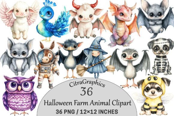 Download Halloween Farm Animal Clipart. - Farm animal clipart Collection