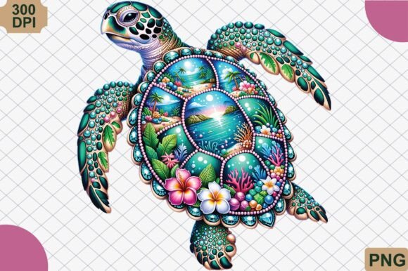 Download Rhinestone Sea Turtle Summer Beach PNG - Summer beach png Collection