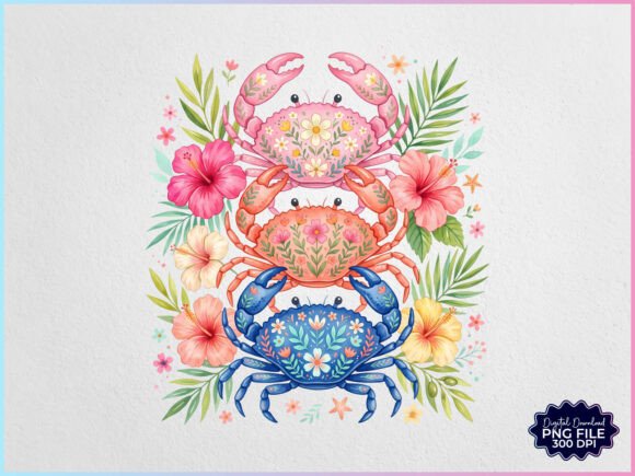Download Floral Crab Coastal Summer Beach PNG - Summer beach png Collection