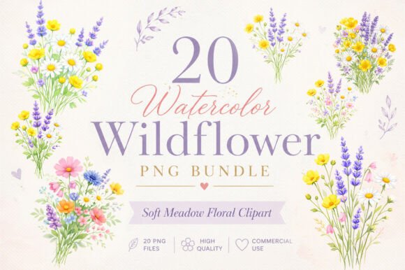 Download Watercolor-Wildflower-PNG-Bundle-20 - Wildflower Collection